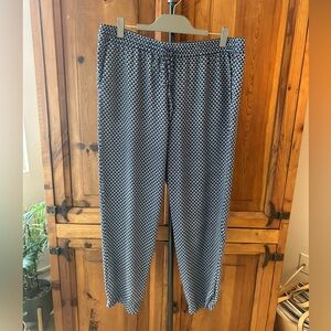 GAP Blue/White Geometric Joggers